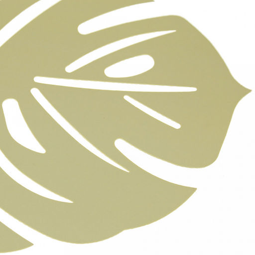 Салфетка декоративная Лист 32х41см рифленая, ПВХ, золото (Китай) - Домашняя мода фото 3