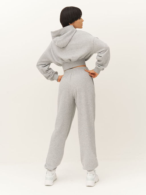 =Кроп-худи с капюшоном и широким поясом со шнуром на стоппере - NEVERLATE фото 5