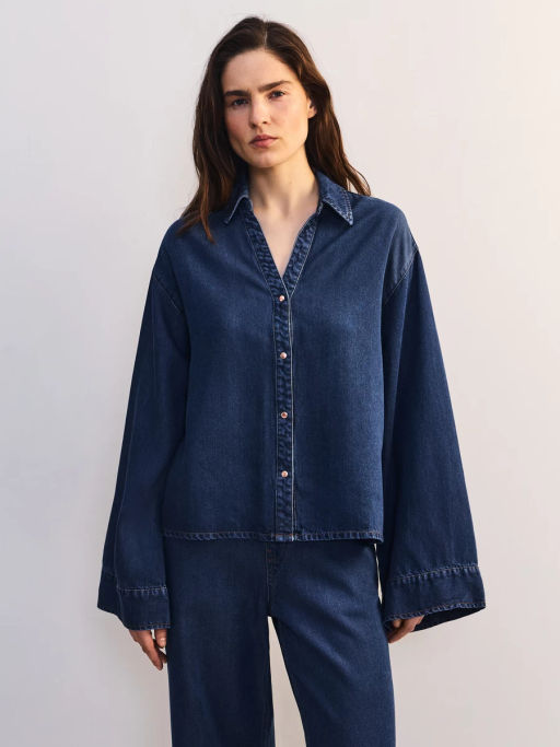 Джинсовая рубашка из тенселя ZR2605092357-104 / Zarina