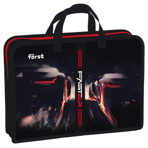 Папка на молнии с ручками А4 F?rst "Faster" ширина 75мм (FT-HB-750412) пластик
