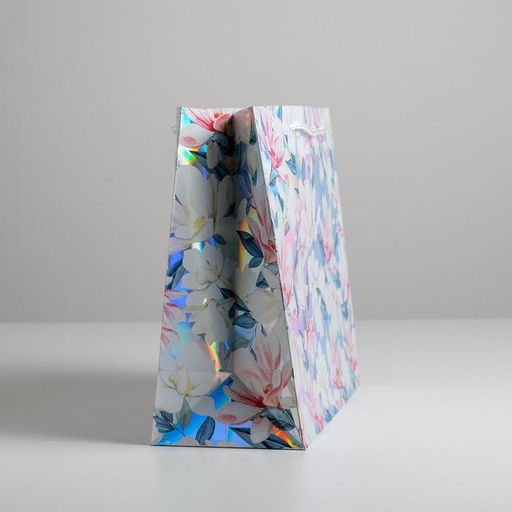 Пакет подарочный голографический, упаковка, Dreams come true, 32?26?12 см