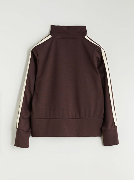 Dik Yaka Kad?n Fermuarl? Sweatshirt