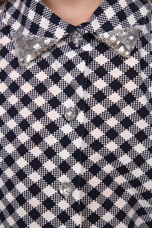 РБ001 Рубашка для девочки Клетка - Милаша фото 4