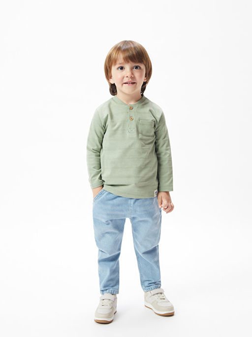 Beli Lastikli Basic Erkek Bebek Jean Pantolon - Waikiki фото 2