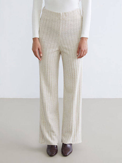 Beli Lastikli Geni? Pa?a Kad?n Triko Pantolon