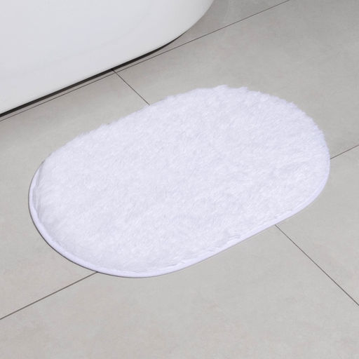 Коврик Доляна Пушистик, 38?59 см, белый  фото 2
