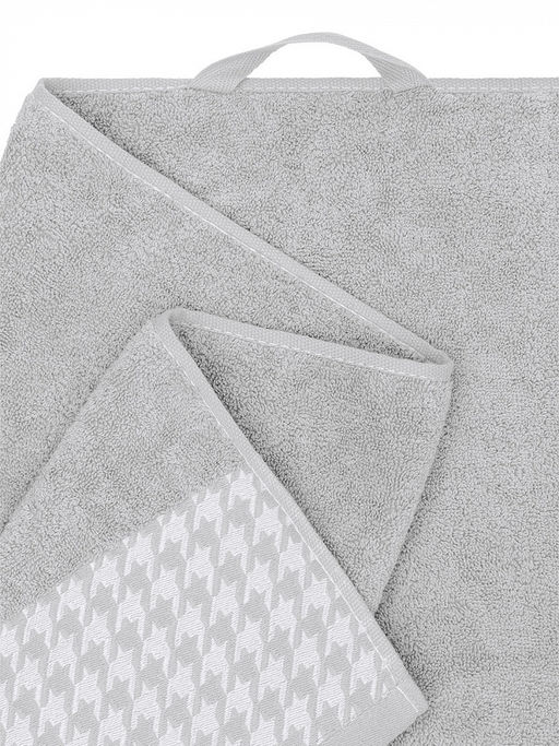 Полотенце для тела 70x130 серый махровая ткань