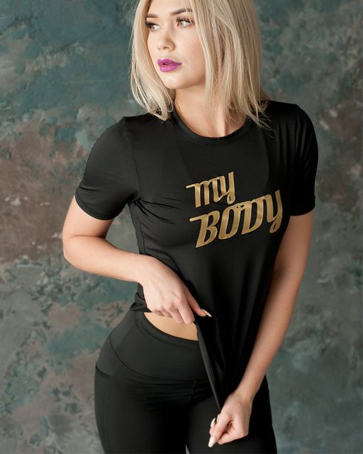 Футболка My Body mesh черная - Rowan фото 2