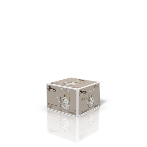 Чайник эмаль ZEIDAN 1,3л подходит д/индукции, Wildflowersr арт. Z-4534