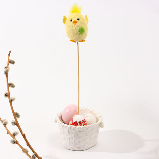 Пасхальный декор на палочке Цыпленок 5.5х7.5х33 см - Simaland фото 4