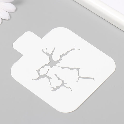 Пластиковый трафарет для творчества «Трещина», шаблон, 9×9 см