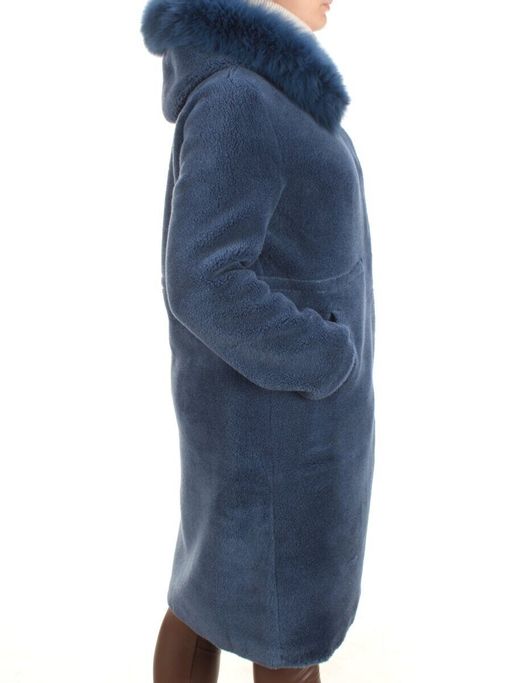 1911 DK. BLUE Дубленка женская зимняя SHARK WARSHIP (60% кашемир, 40% вискоза) - Fashion фото 4