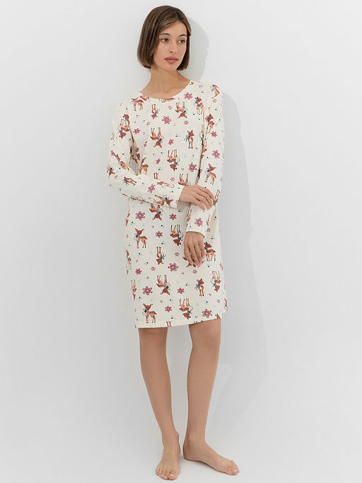 Платье женское домашнее с принтом оленей - Mark formelle фото 3