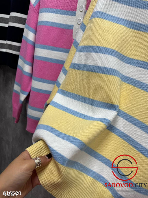 Джемпер - поло в полоску - Bruno фото 9