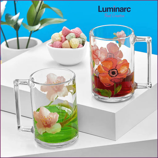 Люминарк Кружка ФИТНЕС 320мл Микс декоров Цветы (Бергамот, Белая Орхидея, Уотер колор, Латон) /Люминарк/ - Luminarc фото 7