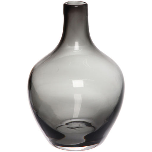 Ваза стеклянная "GREY GLASS" 14*20см