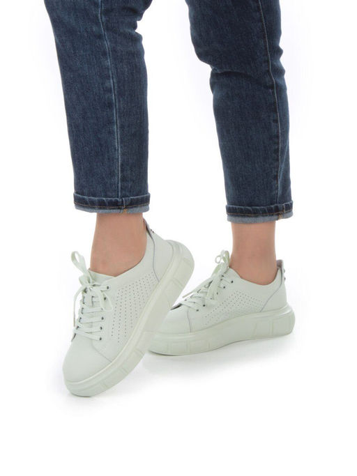 05-DXT51-5 LT. GREEN Кроссовки женские (натуральная кожа)