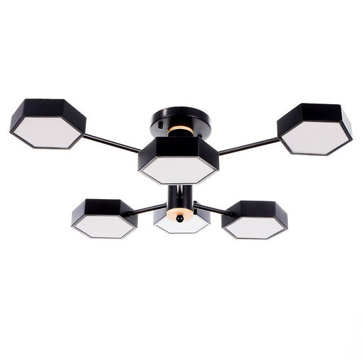 Люстра 1318/6BK LED 144 Вт 3000-6000К чёрный 71×65×25 см BayerLux