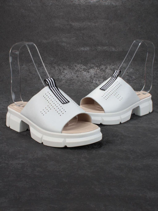 08-PED123-1 WHITE Босоножки женские (натуральная кожа)
