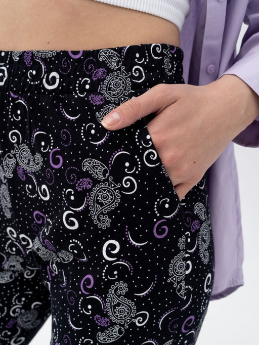 Бриджи жен.арт.1137/1-4,черно-сиреневые - Binita фото 4