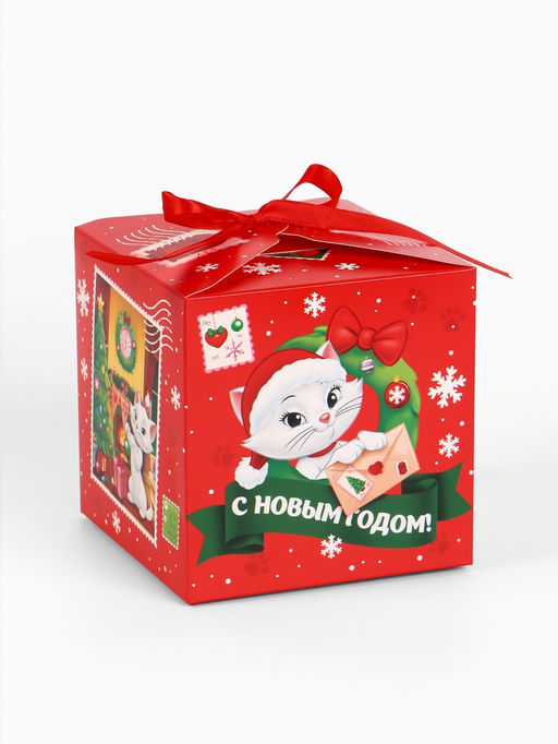 Цена за 3 шт. Коробка складная Новогодняя почта, 12 ? 12 ? 12 см