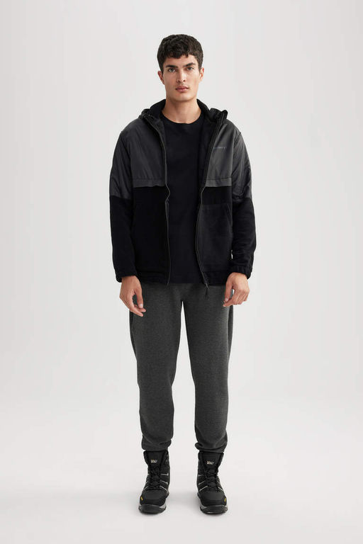 Флисовый кардиган с капюшоном Discovery Channel Relax Fit - Defacto фото 2