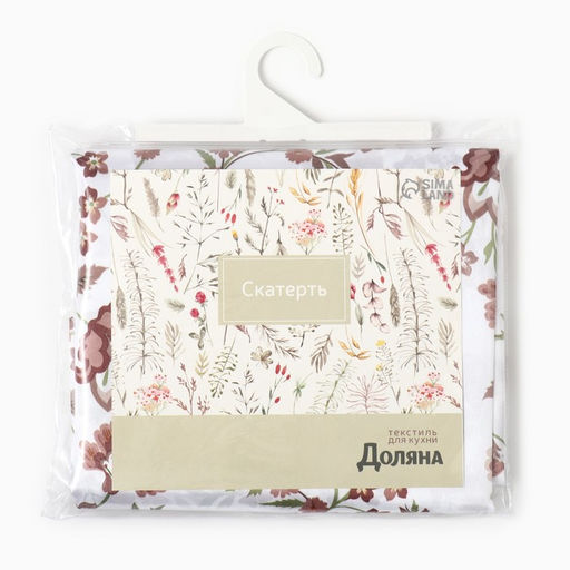 Скатерть «Доляна» Red flowers, 145×300 см