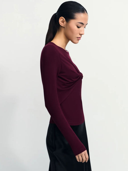 Лонгслив с декоративным узлом / Zarina фото 4