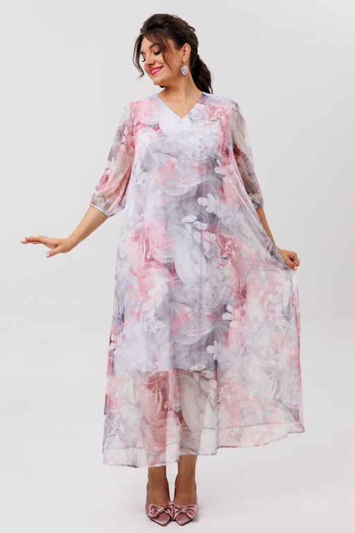 Платье ANELLI 1605 розовый сапфир  фото 3