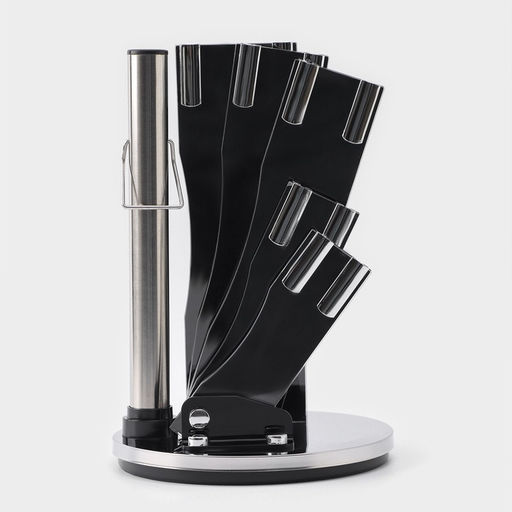 Набор кухонных принадлежностей на подставке Ardone, 7 предметов: 5 ножей, мусат и ножницы, цвет хромированный - Simaland фото 26