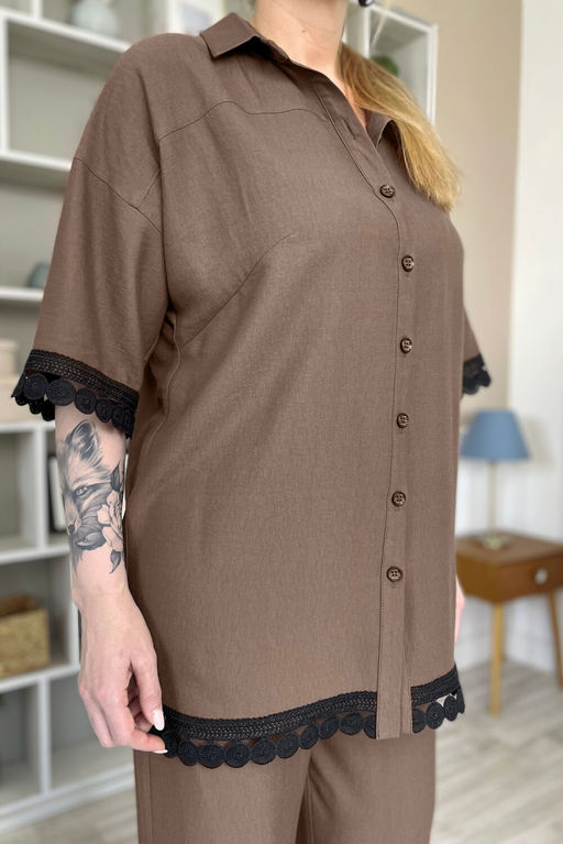 Блуза Rumoda 2214 коричневый  фото 7