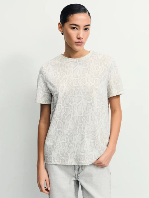 Футболка из хлопка с принтом / Zarina  фото 3