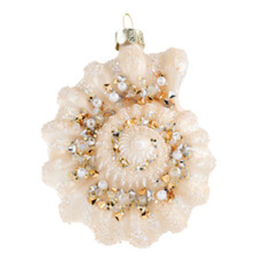 Ракушка Аммонит перламутровая (стекло) 7х4,5х9 см - Holiday classics фото 2