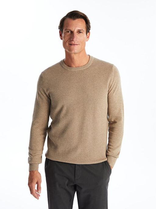 Bisiklet Yaka Erkek Triko Kazak