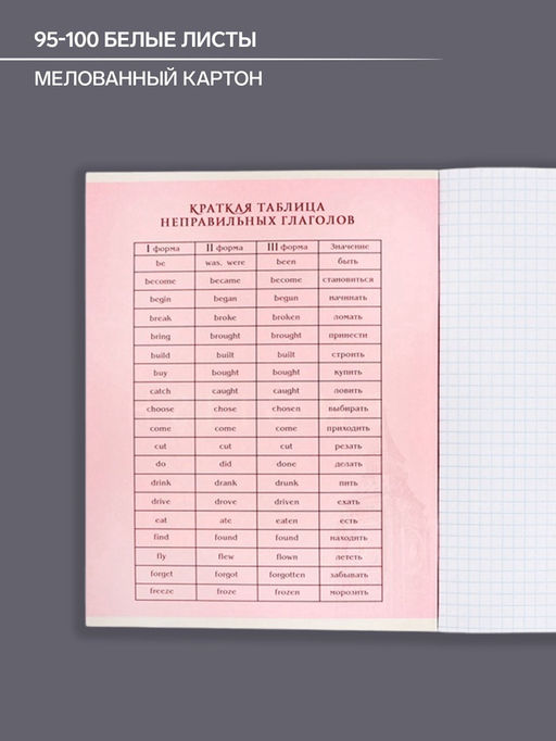 Тетрадь предметная Супернеон, 48 листов в клетку Английский язык, со справочным материалом, обложка мелованный картон, блок офсет - Calligrata фото 4