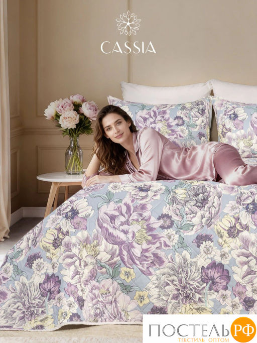 Покрывало + наволочки CASSIA СОЛАНЖ фиол.  фото 8