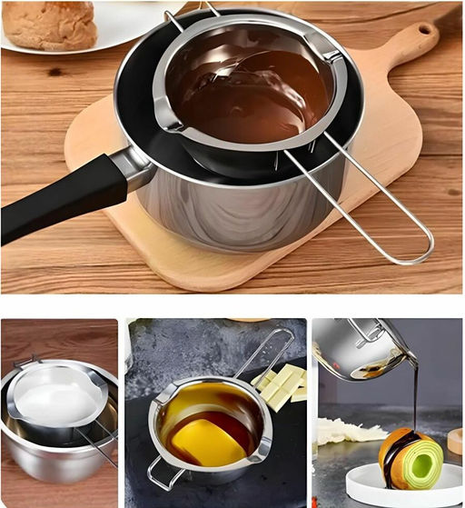 Ковш для шоколада Сioccolata 400мл из нержавеющей стали арт.108147 /MALLONY/  фото 2