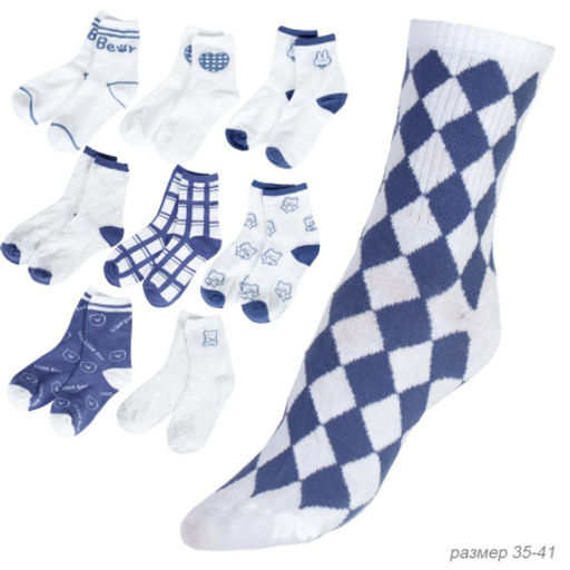 Носки женские р. 35-41 набор 10 штук / ZS022 /уп 100/