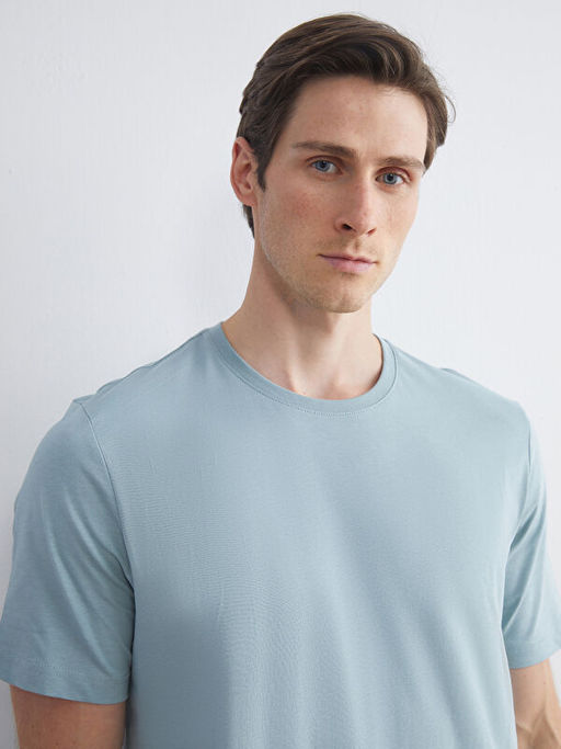 Bisiklet Yaka Penye Erkek Ti??rt