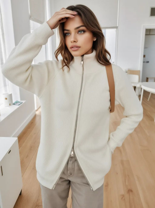 K13308 Джемпер (вязаный трикотаж) БЕЛЫЙ