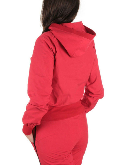 9601 RED/BLACK Костюм спортивный тройка женский (100% полиэстер )