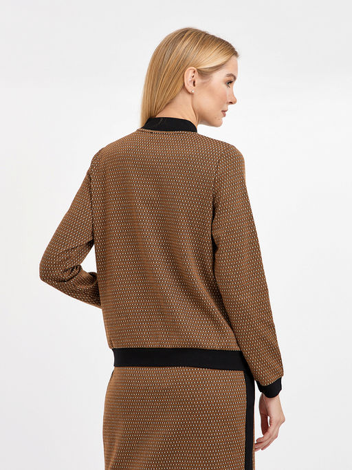 кардиган женский терракотовый с окантовкой - Glenfield фото 6