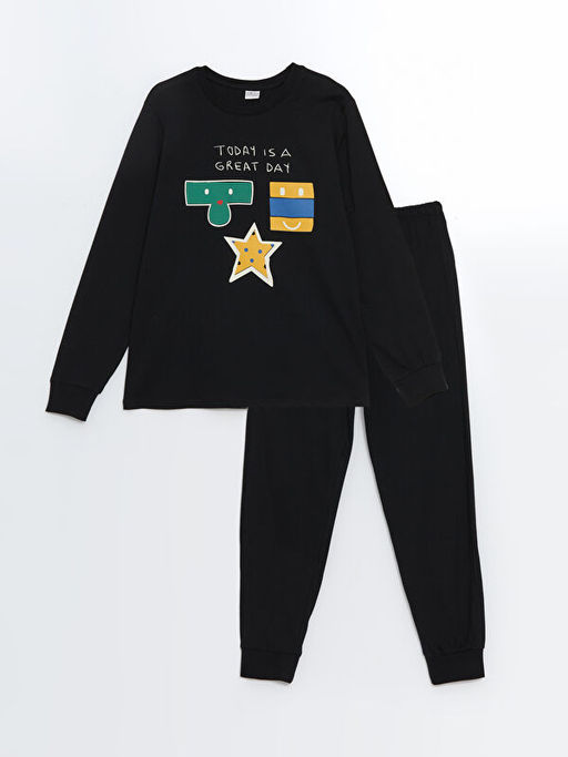 Bisiklet Yaka Erkek ?ocuk Pijama Tak?m?