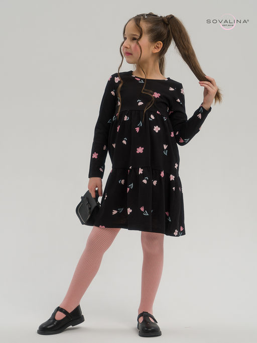 Платье Тиана тюльпаны на черном - Sovalina фото 7
