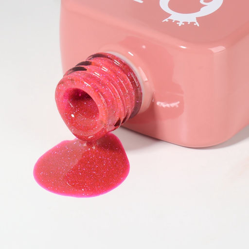 Гель лак для ногтей, неоновый, светоотражающий, трехфазный, 10 мл, LED/UV, розовый (17)