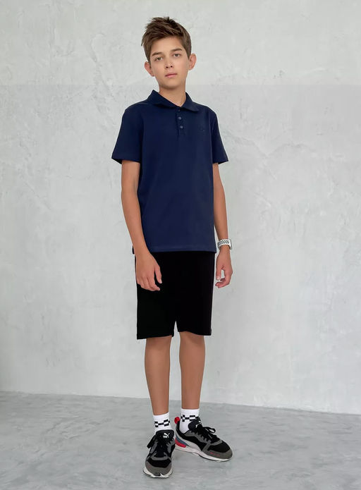CRB wear / CWJB 63886-41 Рубашка-поло для мальчика,темно-синий/Ex.Cherubino фото 4