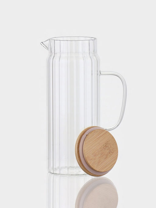 Кувшин "Богема.Дольки" 1000 мл, 15×9.3×22.5 см, с бамбуковой крышкой