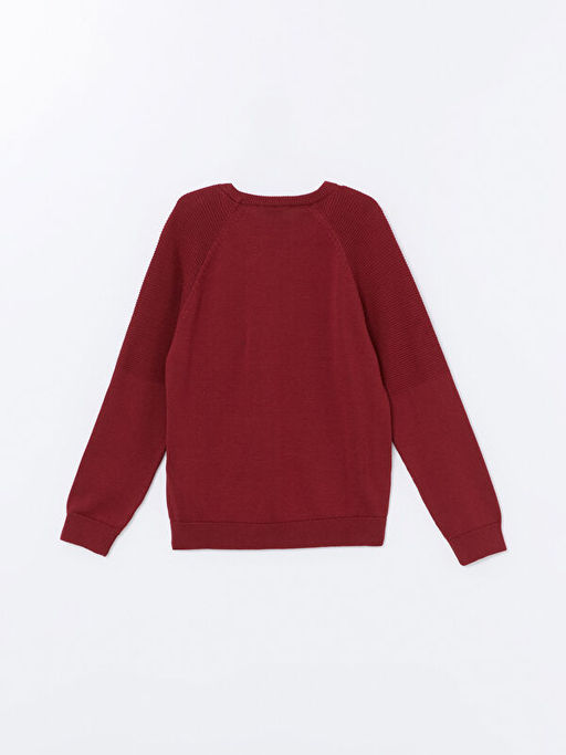 Bisiklet Yaka Basic Uzun Kollu Erkek ?ocuk Triko Kazak