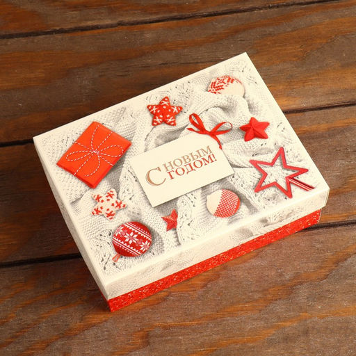 Цена за 5 шт. Коробка сборная крышка-дно без окна, Вязанка, 16,5 х 12,5 х 5,2 см - Simaland фото 3