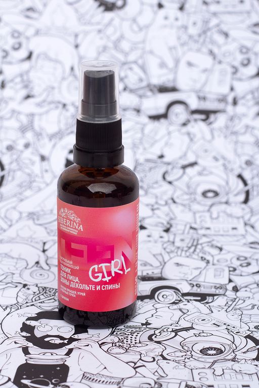 Выравнивающий тоник для лица, зоны декольте и спины против прыщей, угрей и чёрных точек с цинком 50 мл SIBERINA